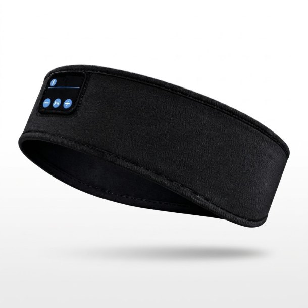 SENKOKU Aeroflow Bluetooth sleep headband in black with integrated audio controls