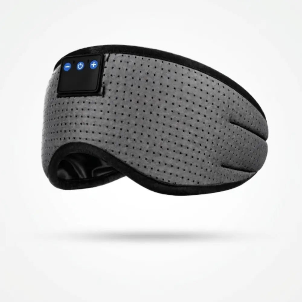 SENKOKU Aeroflow breathable perforated Bluetooth sleep mask in gray with built-in controls