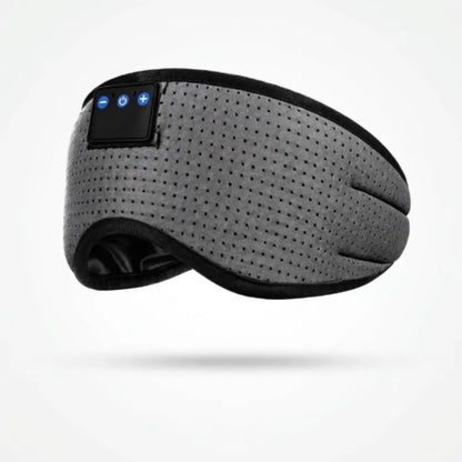 SENKOKU Aeroflow breathable perforated Bluetooth sleep mask in gray with built-in controls